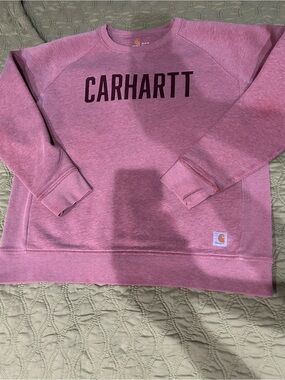 Carhartt Women's Heather Pink Crewneck with Logo
